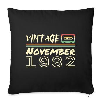 Legendary Since November 1982 - November 1982 - Sofa pillowcase 17,3'' x 17,3'' (45 x 45 cm) - black - Front