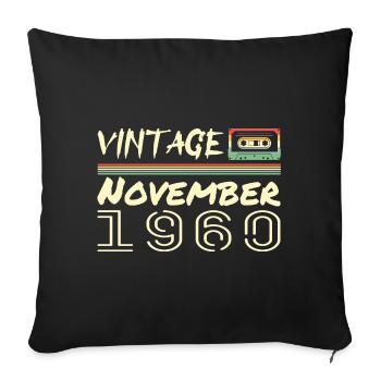 Légendaire Depuis Novembre 1960 - November 1960 - Housse de coussin décorative 45 x 45 cm - noir - Devant