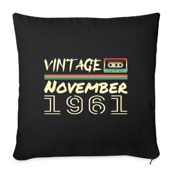 Légendaire Depuis Novembre 1961 - November 1961 - Housse de coussin décorative 45 x 45 cm - noir - Devant