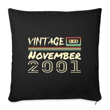 Legendary Since November 2001 - November 2001 - Sofa pillowcase 17,3'' x 17,3'' (45 x 45 cm) - black - Front