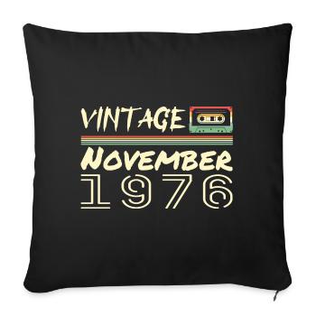 Légendaire Depuis Novembre 1976 - November 1976 - Housse de coussin décorative 45 x 45 cm - noir - Devant