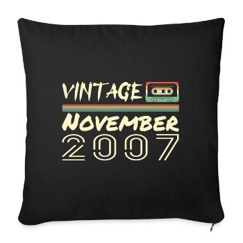 Legendary Since November 2007 - November 2007 - Sofa pillowcase 17,3'' x 17,3'' (45 x 45 cm) - black - Front
