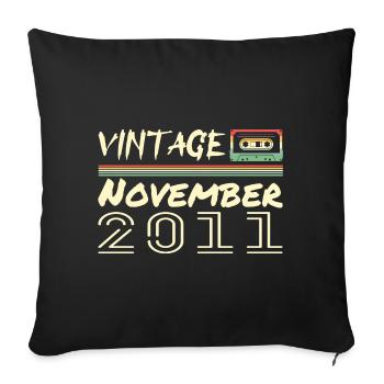Légendaire Depuis Novembre 2011 - November 2011 - Housse de coussin décorative 45 x 45 cm - noir - Devant