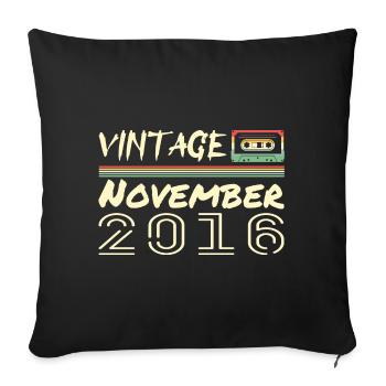 Legendary Since November 2016 - November 2016 - Sofa pillowcase 17,3'' x 17,3'' (45 x 45 cm) - black - Front