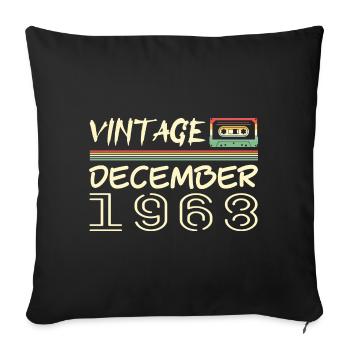 1968 December 1968 Jubilee December 1968 - Sofa pillowcase 17,3'' x 17,3'' (45 x 45 cm) - black - Front