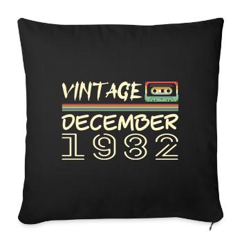 1982 December 1982 Jubilee December 1982 - Sofa pillowcase 17,3'' x 17,3'' (45 x 45 cm) - black - Front