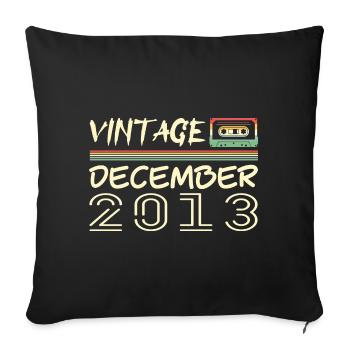 2013 December 2013 Jubilee December 2013 - Sofa pillowcase 17,3'' x 17,3'' (45 x 45 cm) - black - Front