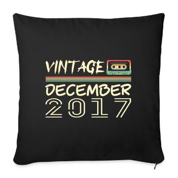 2017 December 2017 Jubilee December 2017 - Sofa pillowcase 17,3'' x 17,3'' (45 x 45 cm) - black - Front