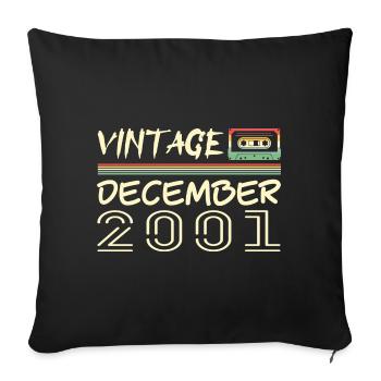 2001 December 2001 Jubilee December 2001 - Sofa pillowcase 17,3'' x 17,3'' (45 x 45 cm) - black - Front