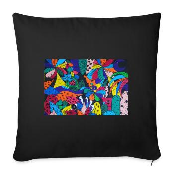 Esoteric Elephant Pop Art - Sofa pillowcase 17,3'' x 17,3'' (45 x 45 cm) - black - Front