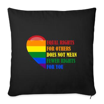 Egalité des droits Diversité LGBTQ Féministe LGBTQ - Housse de coussin décorative 45 x 45 cm - noir - Devant