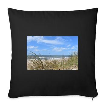 Am Strand - Foto - Sofakissenbezug 45 x 45 cm - Schwarz - Vorne