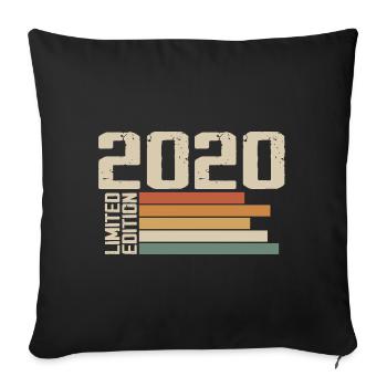 2020 Vintage - Retro 2020 Birthday Gift 2020 - Sofa pillowcase 17,3'' x 17,3'' (45 x 45 cm) - black - Front
