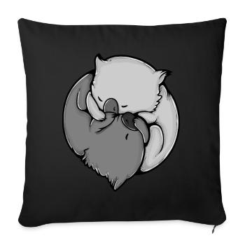 Wombat Yin Yang - Sofakissenbezug 45 x 45 cm - Schwarz - Vorne