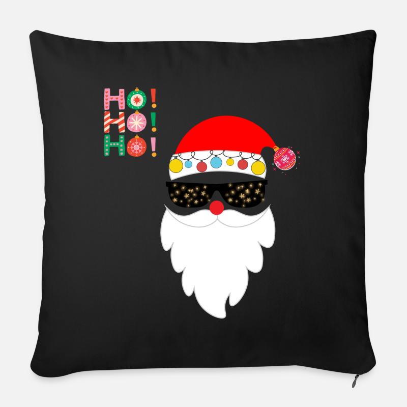 HO HO HO - Sofakissenbezug 45 x 45 cm - Schwarz