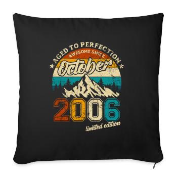 Limited Edition October 2006 Birthday Gift - Sofa pillowcase 17,3'' x 17,3'' (45 x 45 cm) - black - Front