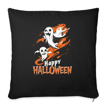 Happy Halloween Ghost Costume - Spooky - Sofa pillowcase 17,3'' x 17,3'' (45 x 45 cm) - black - Front