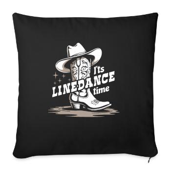 It's Linedance Time - Country Fan - Gift - Sofa pillowcase 17,3'' x 17,3'' (45 x 45 cm) - black - Front