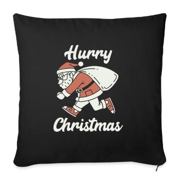 Hâte Noël - Cadeau - Stress à Noël - Housse de coussin décorative 45 x 45 cm - noir - Devant