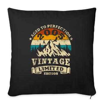 Millésime 2005 Edition Limitée - Anniversaire - Housse de coussin décorative 45 x 45 cm - noir - Devant
