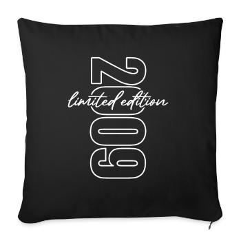 2009 Edition Limitée - Anniversaire - Housse de coussin décorative 45 x 45 cm - noir - Devant
