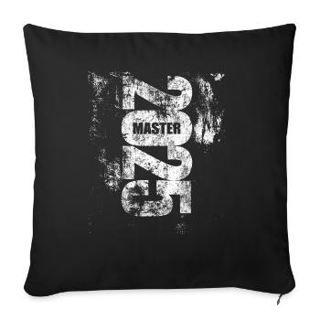 Master bestanden 2025 - Prüfung - Erfolg - Sofakissenbezug 45 x 45 cm - Schwarz - Vorne