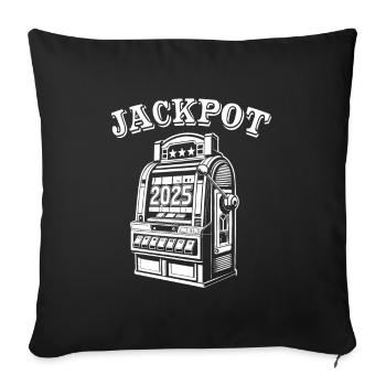 Jackpot - Slot Machine 2025 - Free Gift - Sofa pillowcase 17,3'' x 17,3'' (45 x 45 cm) - black - Front