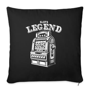 Slots Legend - Slot Machine - 2025 - Jackpot - Sofa pillowcase 17,3'' x 17,3'' (45 x 45 cm) - black - Front
