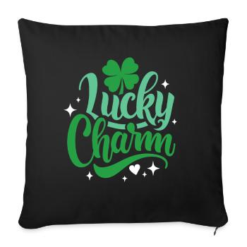 Lucky Charm - St. Patrick's Day - Irland - Sofakissenbezug 45 x 45 cm - Schwarz - Vorne