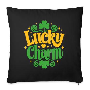 Lucky Charm - St. Patrick's Day - Irland - Sofakissenbezug 45 x 45 cm - Schwarz - Vorne