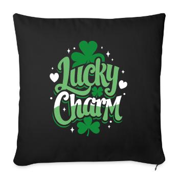 Lucky Charm - St. Patrick's Day - Irland - Sofakissenbezug 45 x 45 cm - Schwarz - Vorne