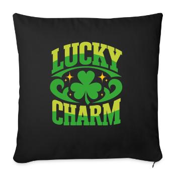 Lucky Charm - St. Patrick's Day - Irland - Sofakissenbezug 45 x 45 cm - Schwarz - Vorne