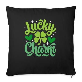 Lucky Charm - St. Patrick's Day - Irland - Sofakissenbezug 45 x 45 cm - Schwarz - Vorne