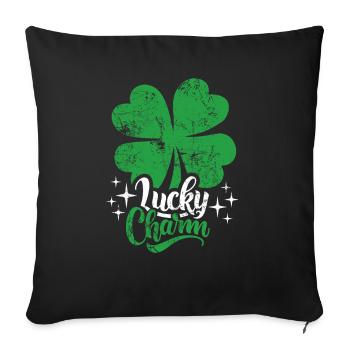 Lucky Charm - St. Patrick's Day - Irland - Sofakissenbezug 45 x 45 cm - Schwarz - Vorne
