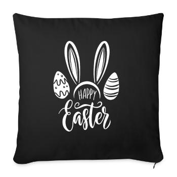 Happy Easter - Easter Bunny - Easter Egg - Gift - Sofa pillowcase 17,3'' x 17,3'' (45 x 45 cm) - black - Front