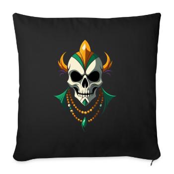 Mardi Gras skull - Carnival - Costume - Gift - Sofakissenbezug 45 x 45 cm - Schwarz - Vorne