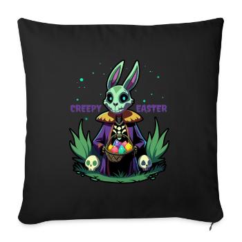 Creepy Easter - Easter Bunny - Easter Egg - Gift - Sofa pillowcase 17,3'' x 17,3'' (45 x 45 cm) - black - Front