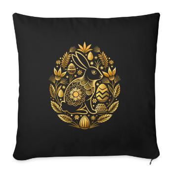 Happy Easter - Easter Bunny - Easter Egg - Gift - Sofa pillowcase 17,3'' x 17,3'' (45 x 45 cm) - black - Front