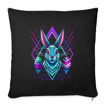 Happy Easter - Easter Bunny - Easter Egg - Gift - Sofa pillowcase 17,3'' x 17,3'' (45 x 45 cm) - black - Front
