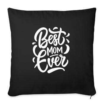 Meilleure maman de tous les temps - Fête des mères - Dire - Housse de coussin décorative 45 x 45 cm - noir - Devant