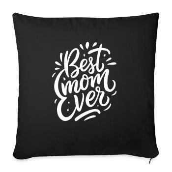Meilleure maman de tous les temps - Fête des mères - Dire - Housse de coussin décorative 45 x 45 cm - noir - Devant