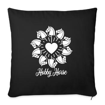 Hobby Horse - Hobby Horse - Riding - Gift - Sofa pillowcase 17,3'' x 17,3'' (45 x 45 cm) - black - Front