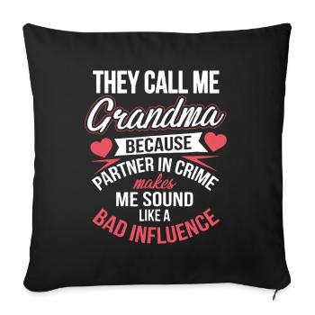 They Call Me Grandma - Sofa pillowcase 17,3'' x 17,3'' (45 x 45 cm) - black - Front