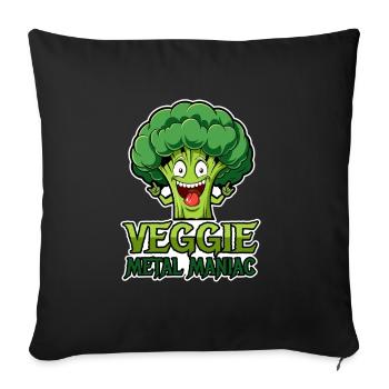 Veggie Metal Maniac - Vegan Music - Saying - Sofa pillowcase 17,3'' x 17,3'' (45 x 45 cm) - black - Front