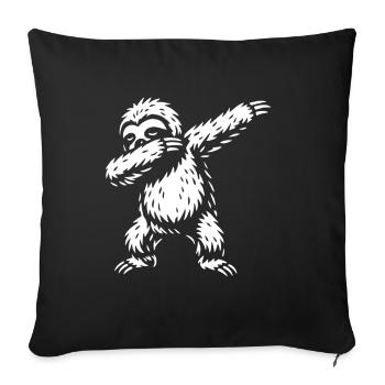 Dabbing Sloth - Dab Dance - Gift - Sofa pillowcase 17,3'' x 17,3'' (45 x 45 cm) - black - Front