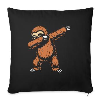 Dabbing Sloth - Dab Dance - Gift - Sofa pillowcase 17,3'' x 17,3'' (45 x 45 cm) - black - Front