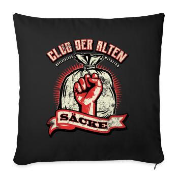 Club der alten Säcke - Faust - Sofakissenbezug 45 x 45 cm - Schwarz - Vorne