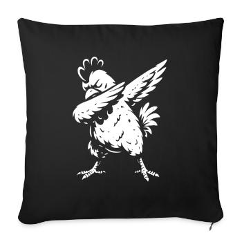 Dabbing Chicken - Dab Dance - Gift - Sofa pillowcase 17,3'' x 17,3'' (45 x 45 cm) - black - Front