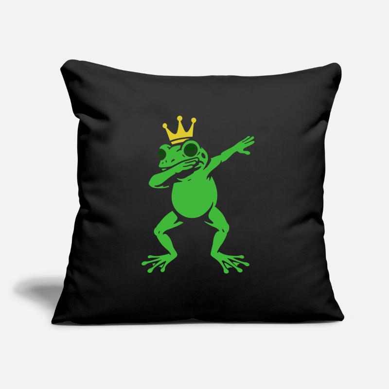 Dabbing Frog avec Couronne - Dab Dance - Cadeau Housse de coussin décorative 45 x 45 cm