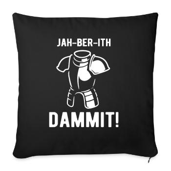 Enigma - screwed up - dammit - for gamers - Sofa pillowcase 17,3'' x 17,3'' (45 x 45 cm) - black - Front